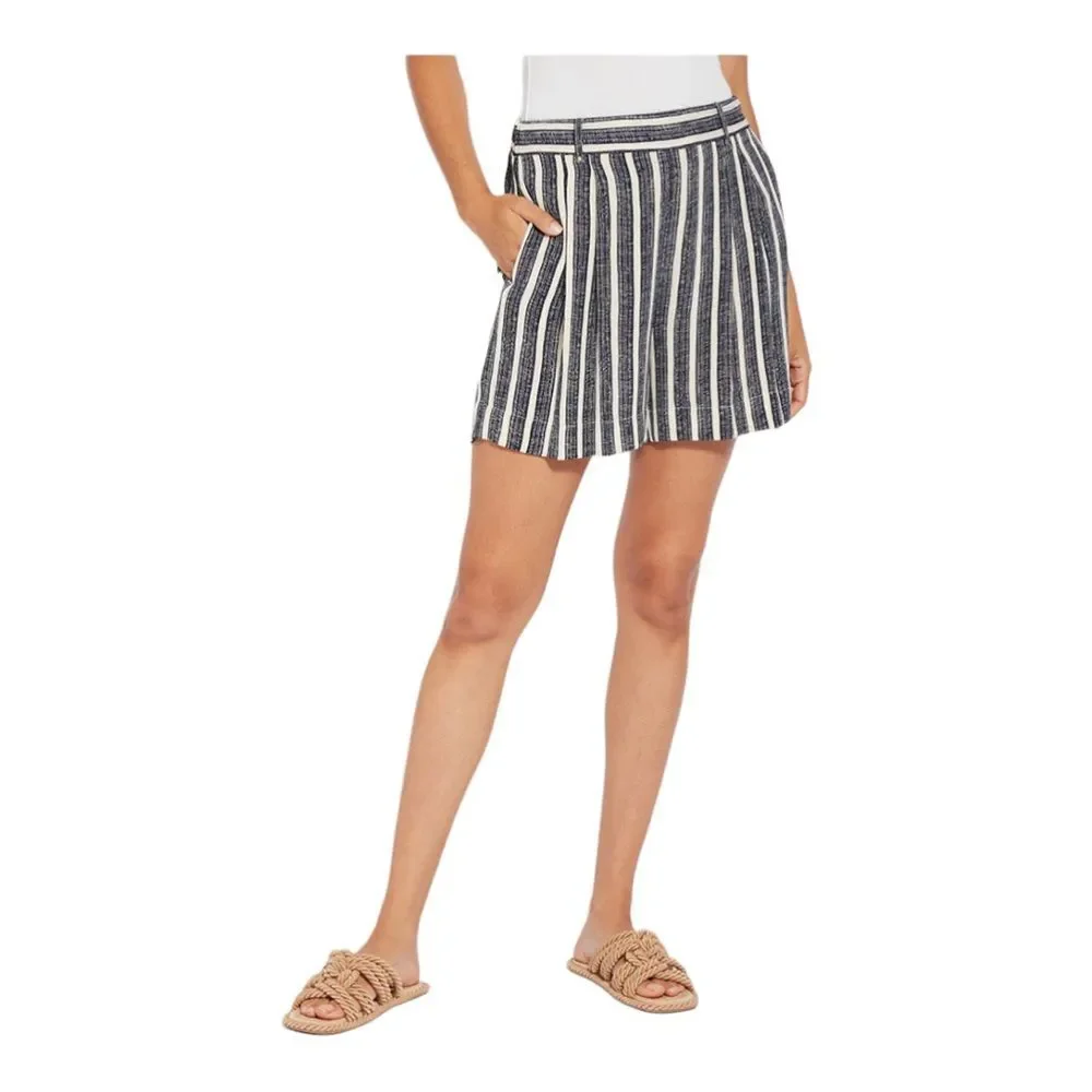 NWT Lysse | Cannes Pleated‎ Wavy Stripe Short S